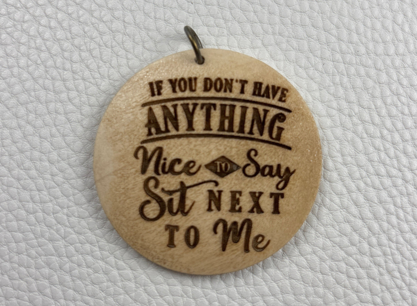 Round Wood Keychain - Personal