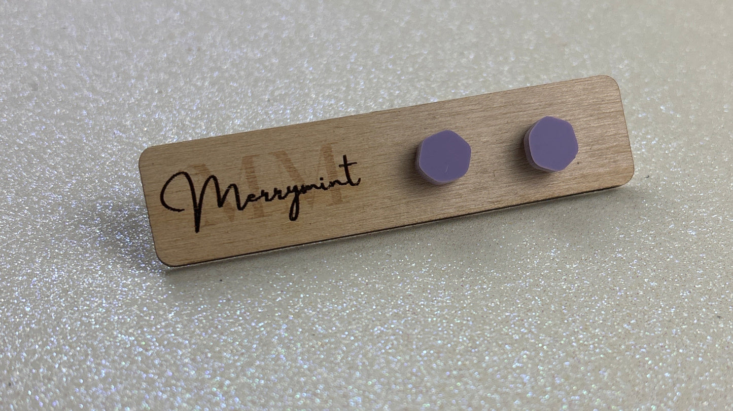 Hexagon Stud Earrings