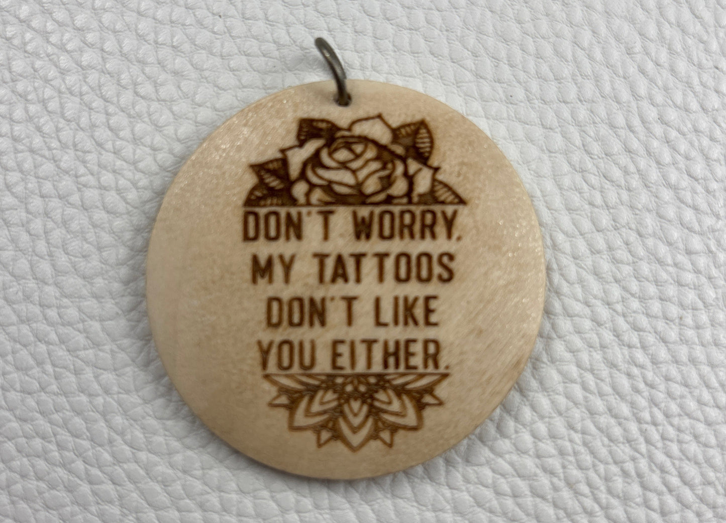 Round Wood Keychain - Personal