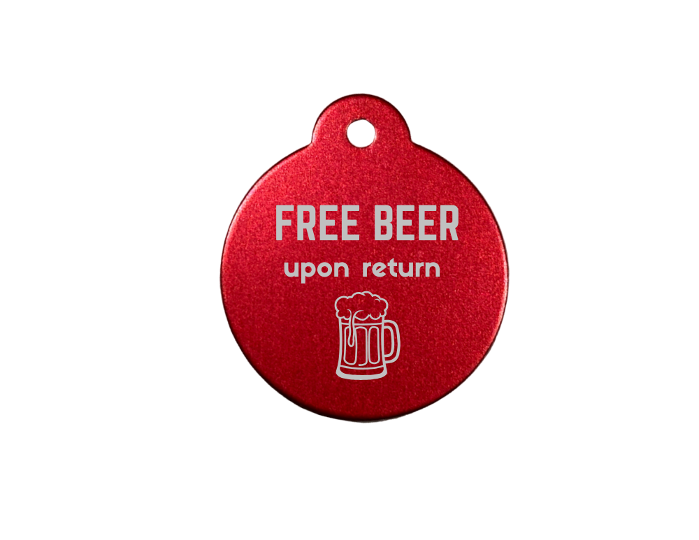 Personalize Red Dog Tag