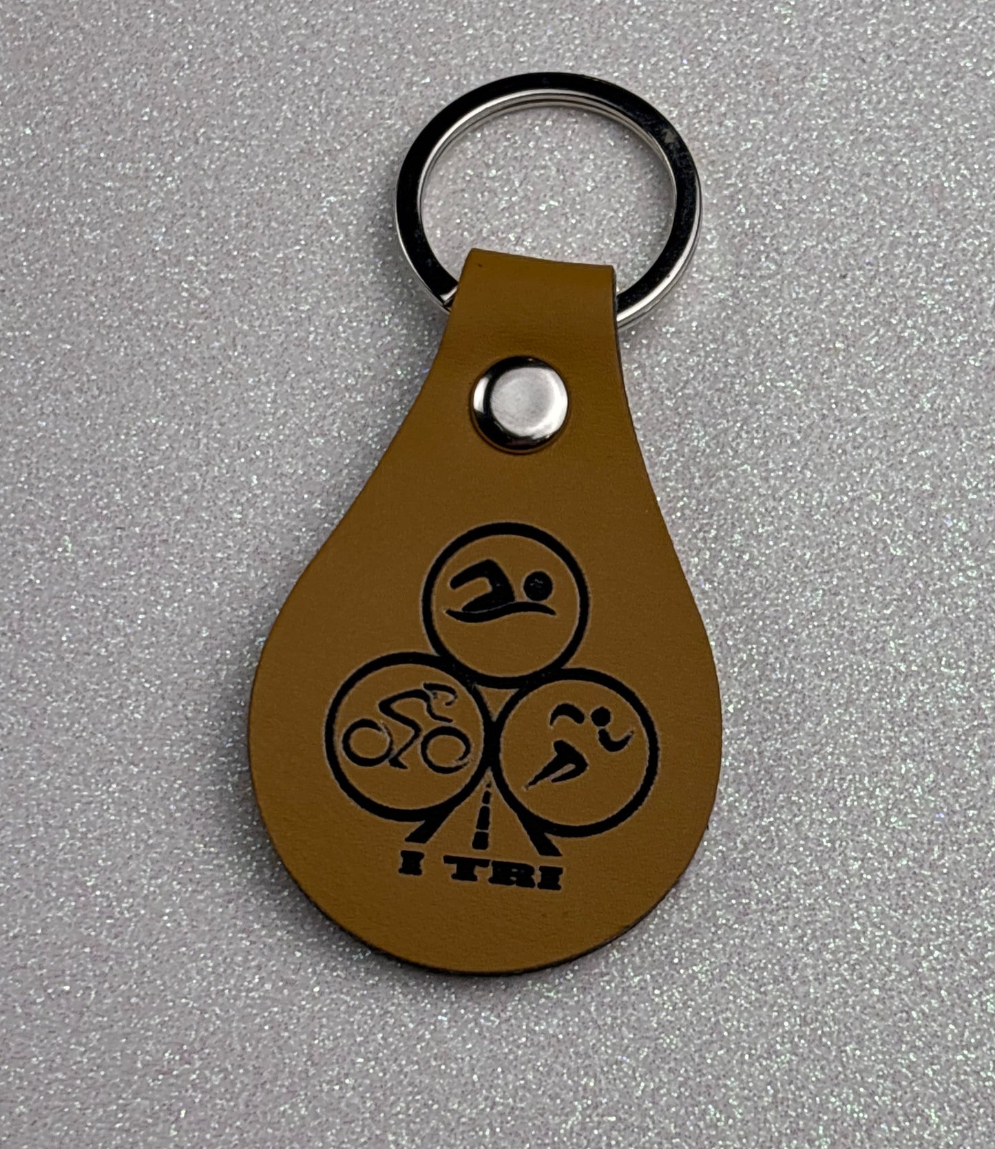 Triathlon Keychain - Mustard
