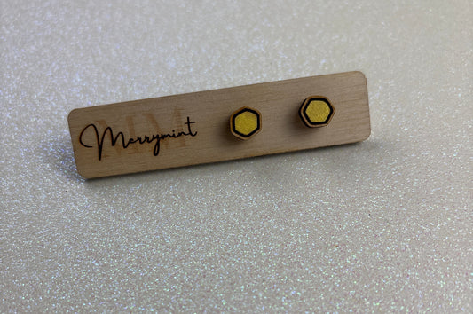 Hexagon Stud Earrings