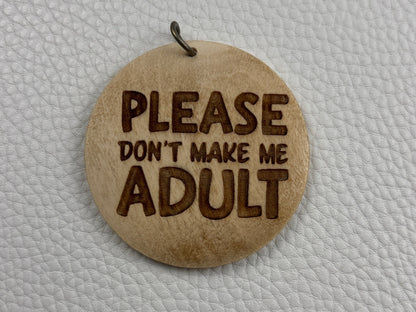 Round Wood Keychain - Personal