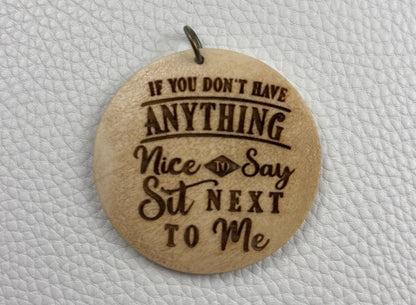Round Wood Keychain - Personal
