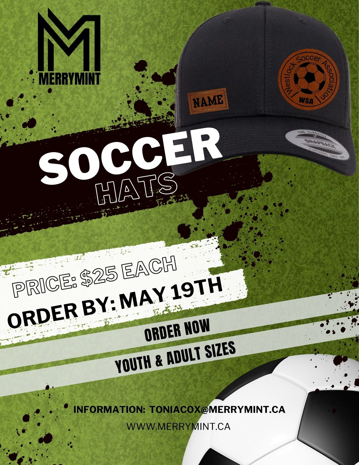 Westlock Soccer Association Hat Fundraiser