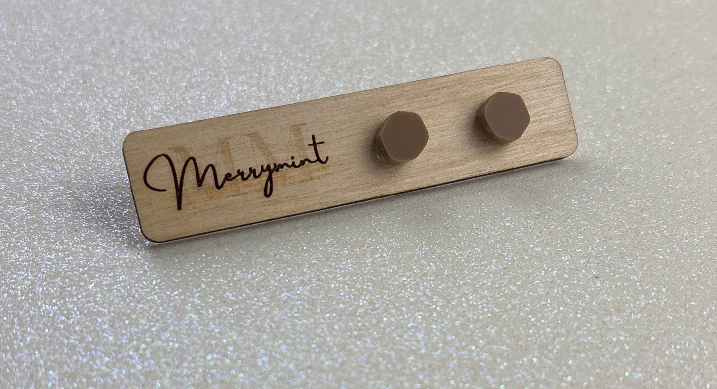 Hexagon Stud Earrings