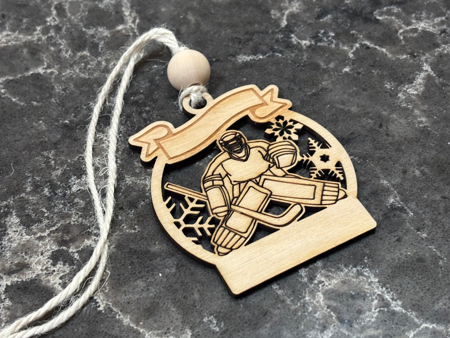 Personalized Hockey Goalie Ornament