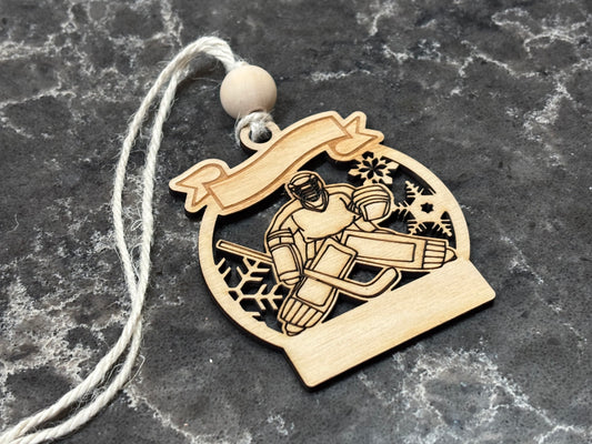Personalized Hockey Goalie Ornament