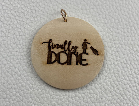 Round Wood Keychain - Divorce