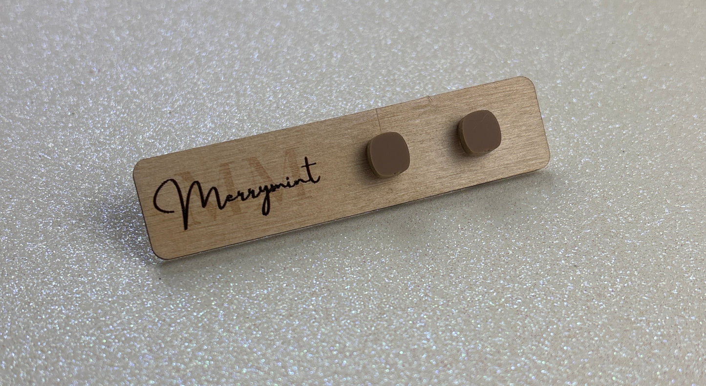 Square Stud Earrings