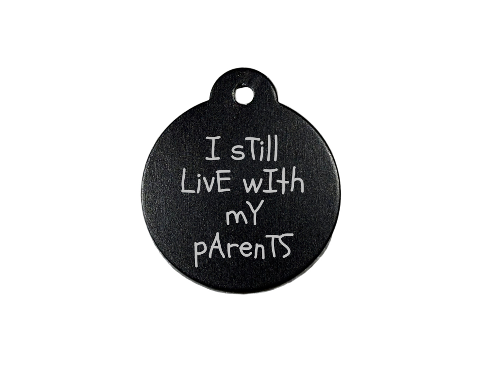 Personalize Black Dog Tag