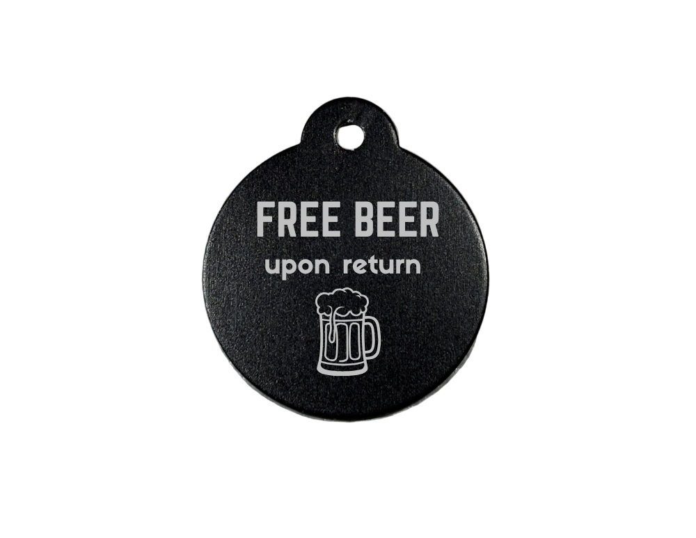 Personalize Black Dog Tag