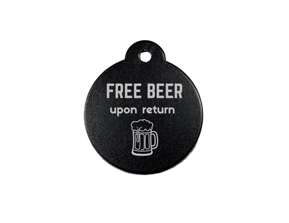 Personalize Black Dog Tag