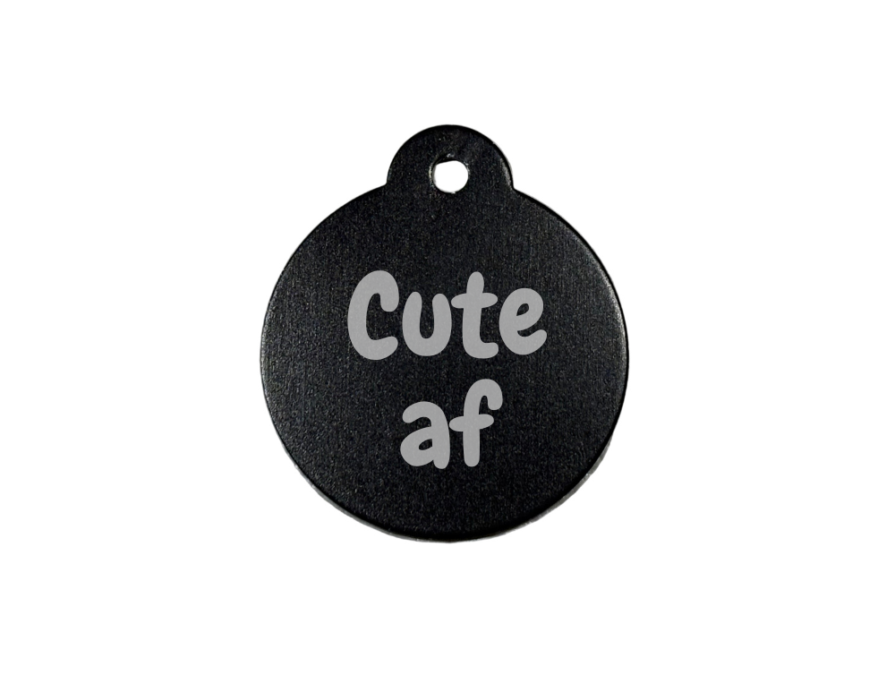 Personalize Black Dog Tag