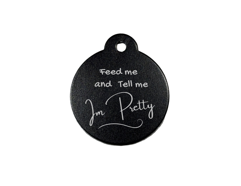 Personalize Black Dog Tag