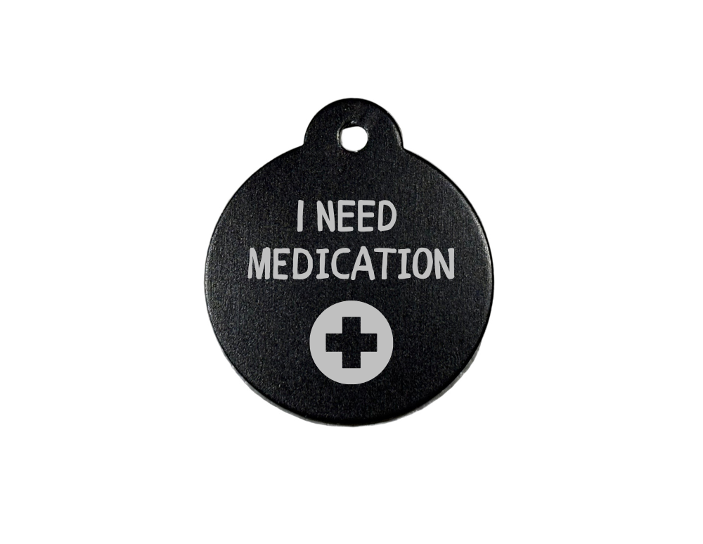 Personalize Black Dog Tag