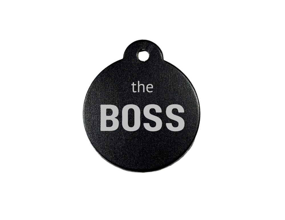 Personalize Black Dog Tag