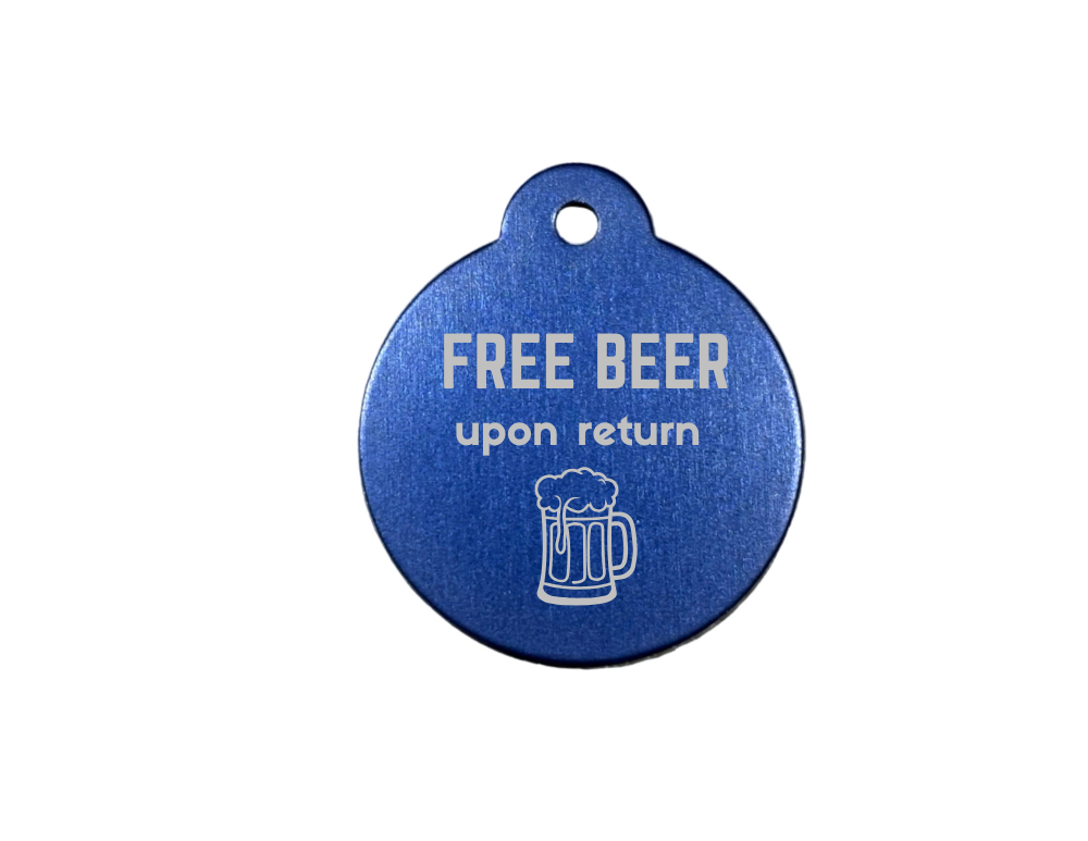 Personalize Blue Dog Tag