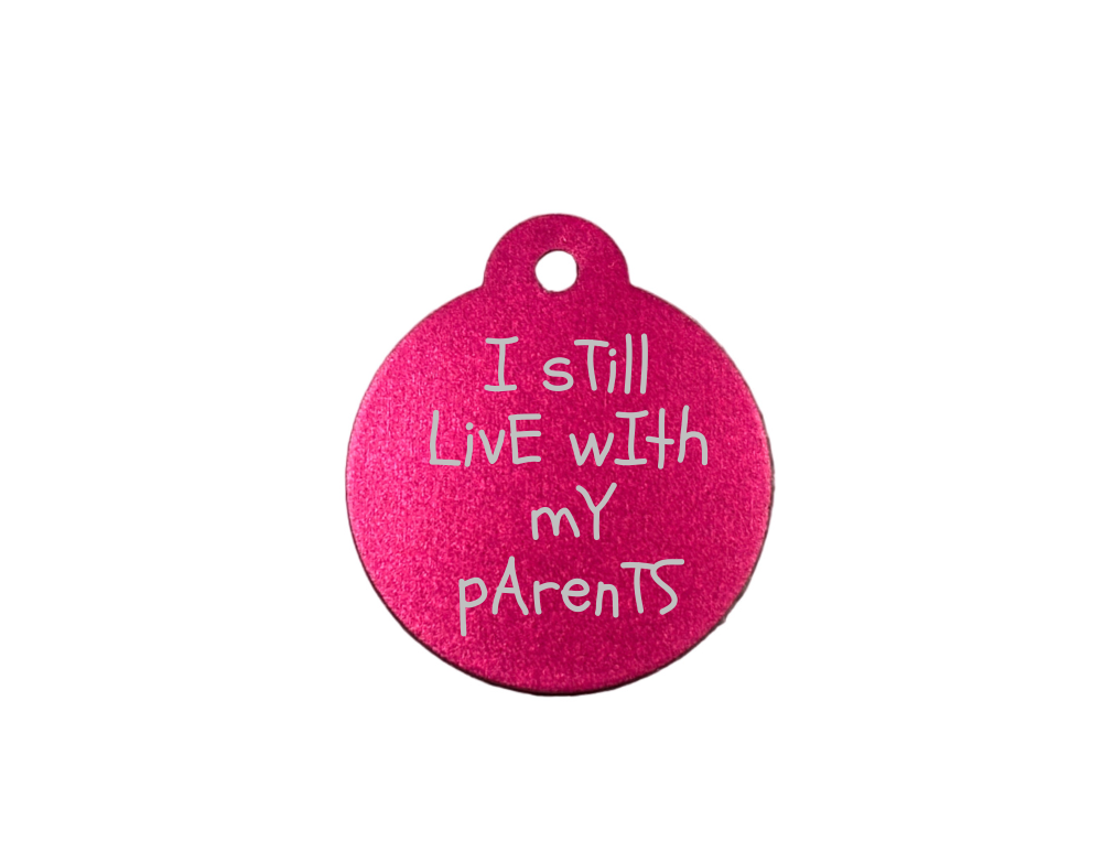 Personalize Dark Pink Dog Tag