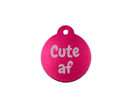 Personalize Dark Pink Dog Tag