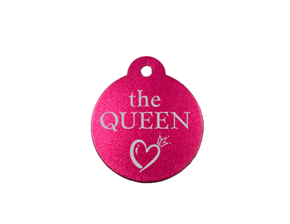 Personalize Dark Pink Dog Tag