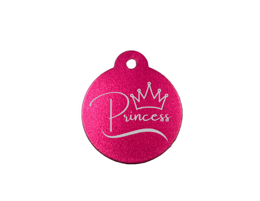 Personalize Dark Pink Dog Tag
