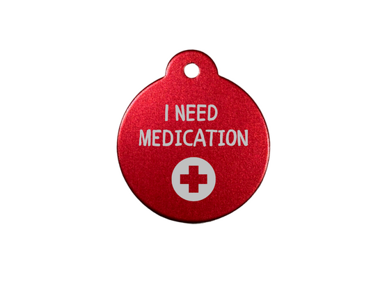 Personalize Red Dog Tag