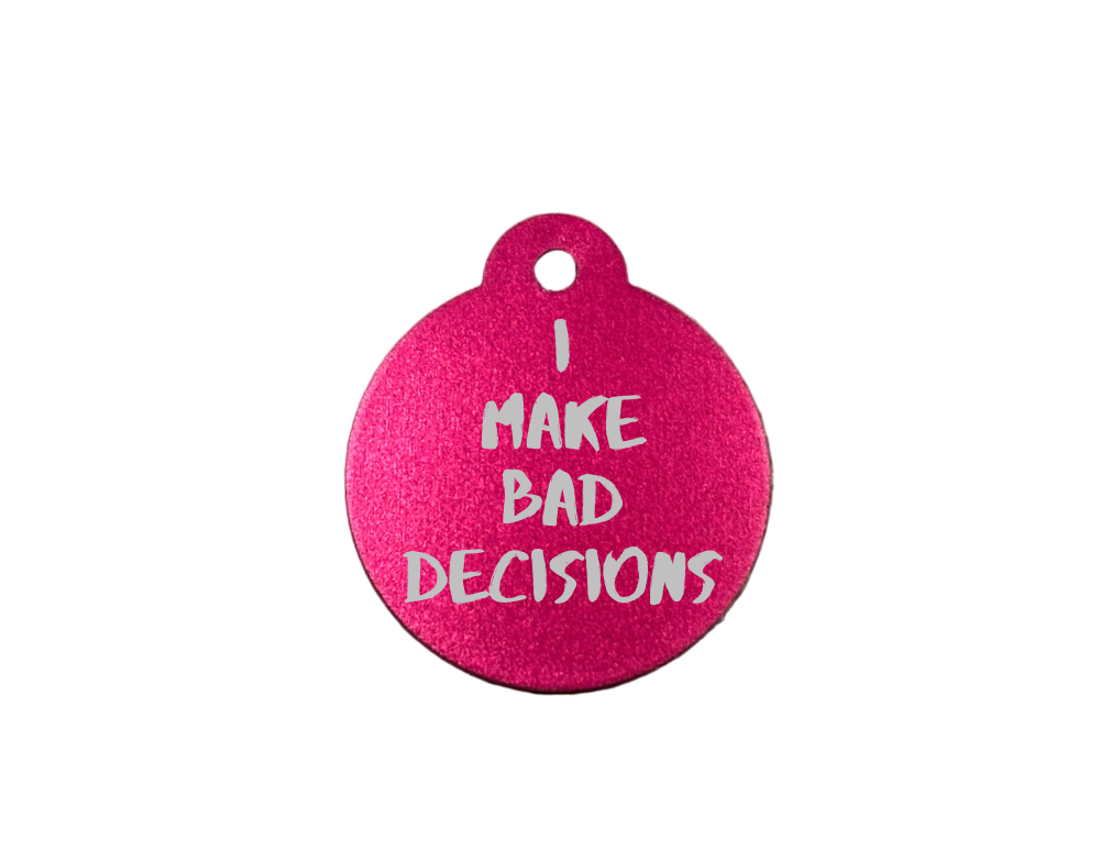 Personalize Dark Pink Dog Tag