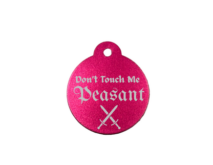 Personalize Dark Pink Dog Tag