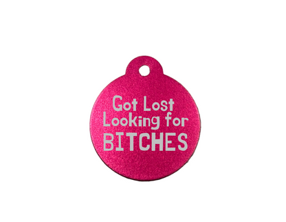 Personalize Dark Pink Dog Tag