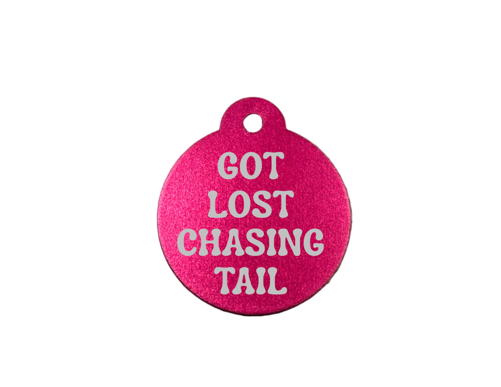 Personalize Dark Pink Dog Tag