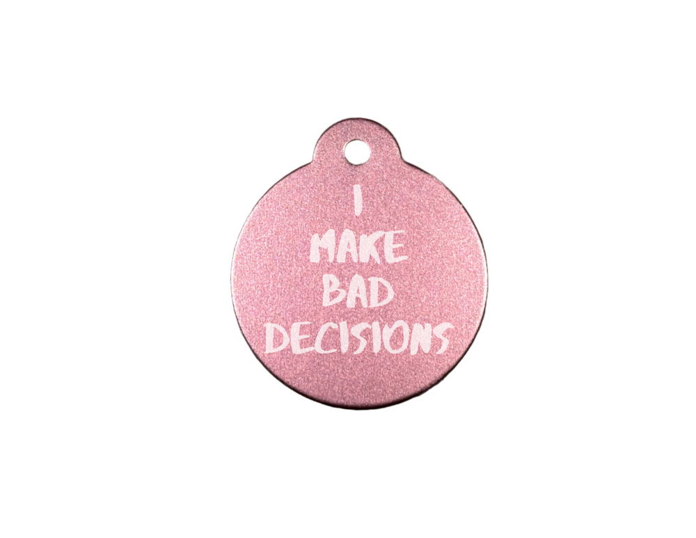 Personalize Light Pink Dog Tag