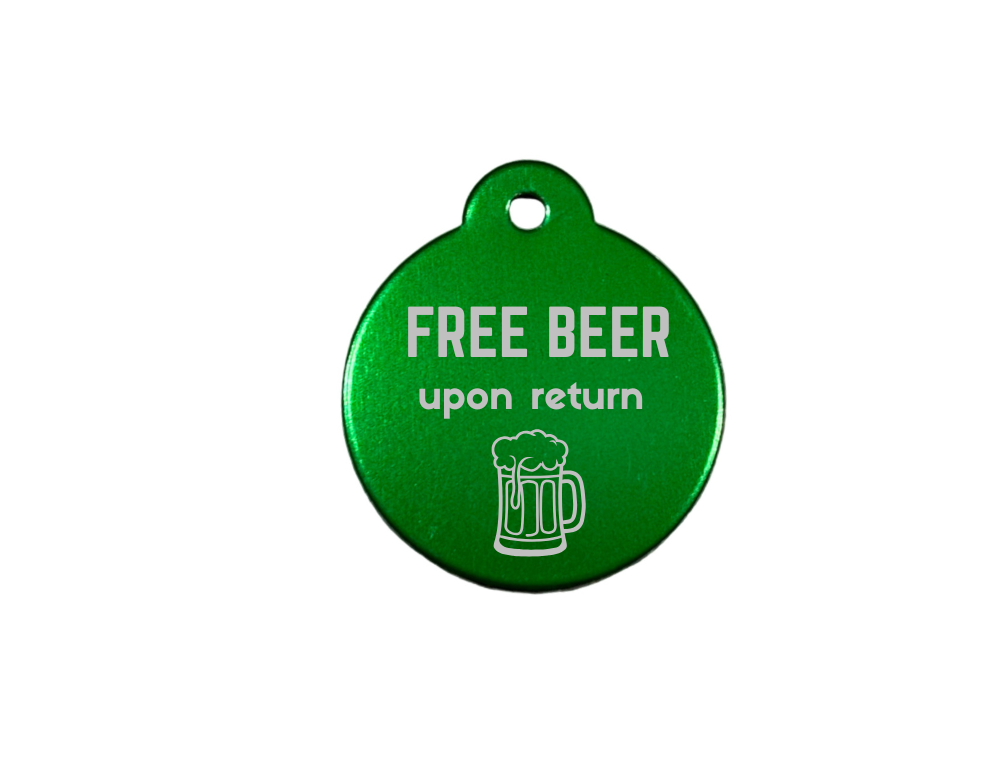 Personalize Green Dog Tag