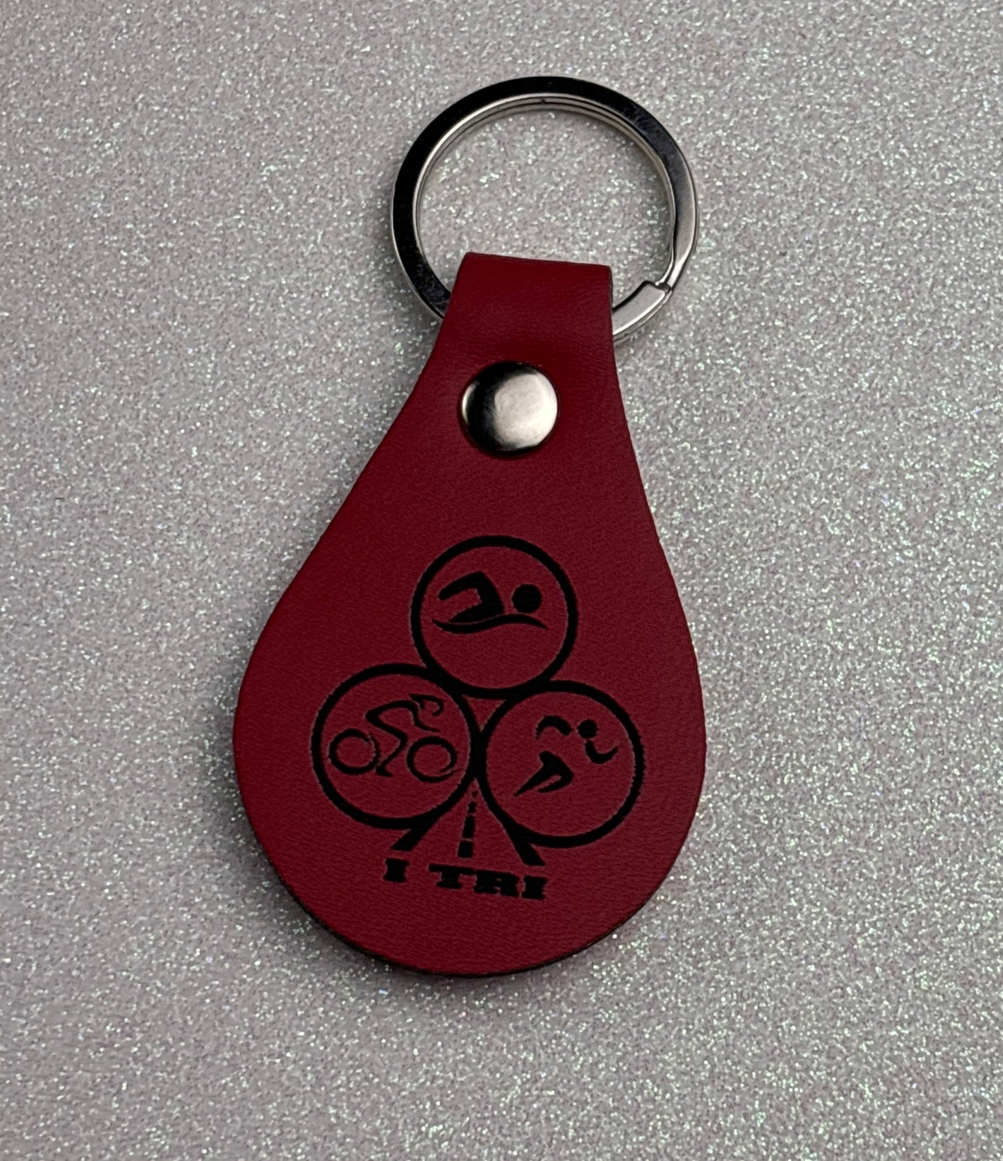 Triathlon Keychain - Red