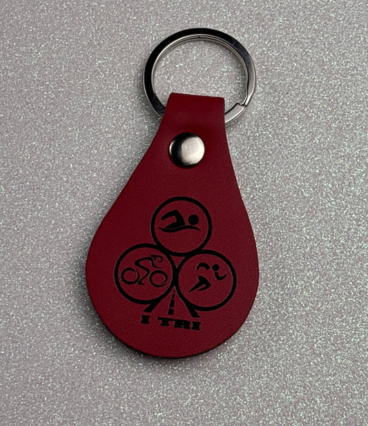 Triathlon Keychain - Red