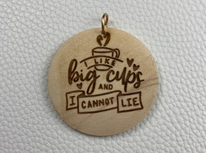 Round Wood Keychain - Personal