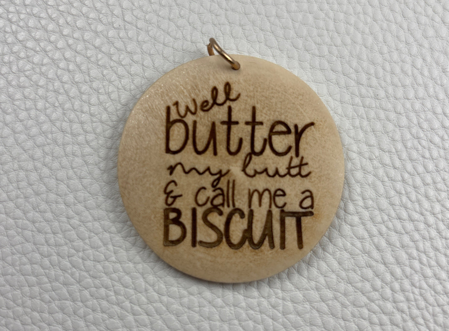Round Wood Keychain - Personal