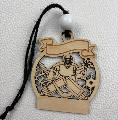Personalized Hockey Goalie Ornament